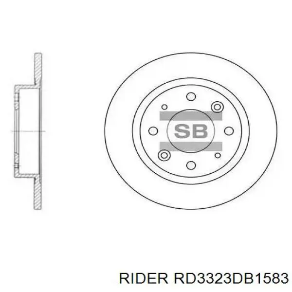 Купити RD3323DB1583 Rider Колодки гальмівні передні, дискові