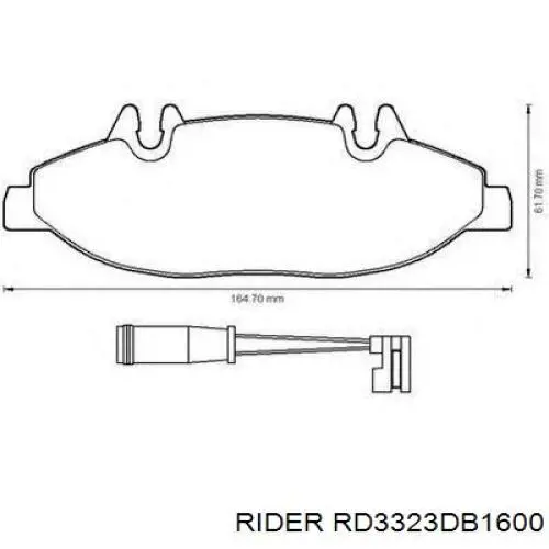 RD3323DB1600 Rider Передні гальмівні колодки