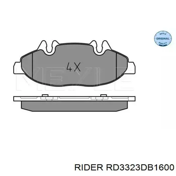 Передні тормозні колодки RD3323DB1600 Rider