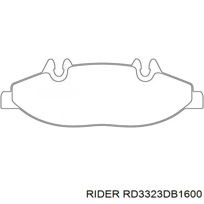 Гальмівні колодки Rider RD3323DB1600 ціна, від 27.43 USD