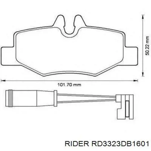 Купити RD3323DB1601 Rider Задні колодки