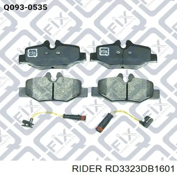 Задні гальмівні колодки RD3323DB1601 Rider