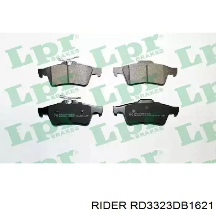 RD3323DB1621 Rider Колодки гальмівні задні, дискові