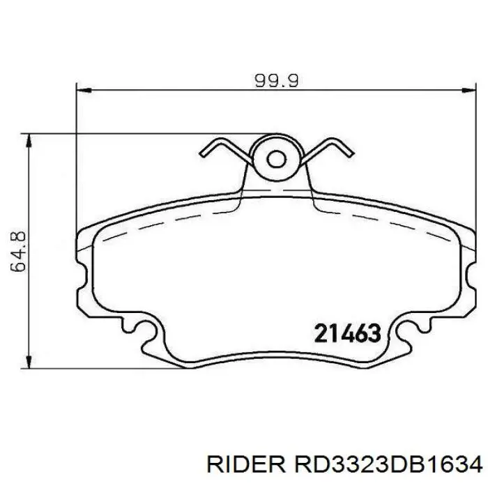 RD3323DB1634 Rider Передні гальмівні колодки