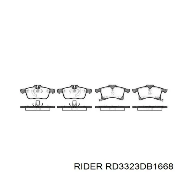 RD3323DB1668 Rider Передні гальмівні колодки