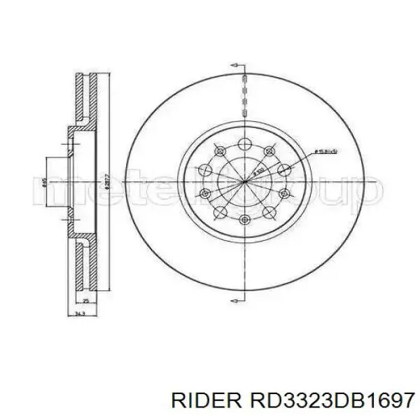 Задні гальмівні колодки Rider RD3323DB1697 ціна, від 16.91 USD