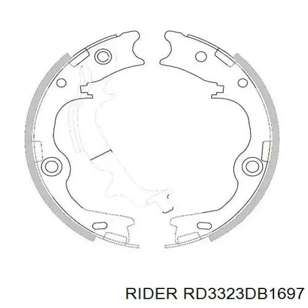 RD3323DB1697 Rider колодки гальмові задні, дискові