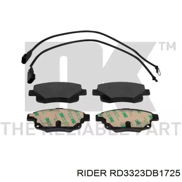 Задні гальмівні колодки RD3323DB1725 Rider
