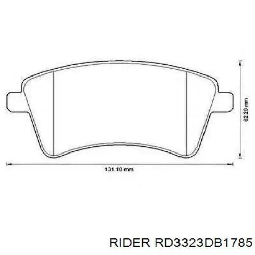 Купити RD3323DB1785 Rider Колодки гальмівні передні, дискові