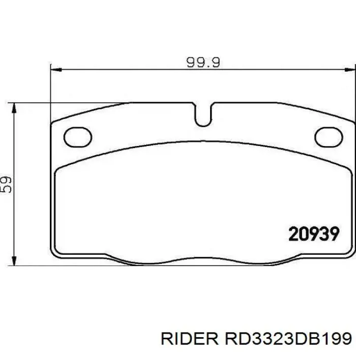 Купити RD3323DB199 Rider Колодки гальмівні передні, дискові