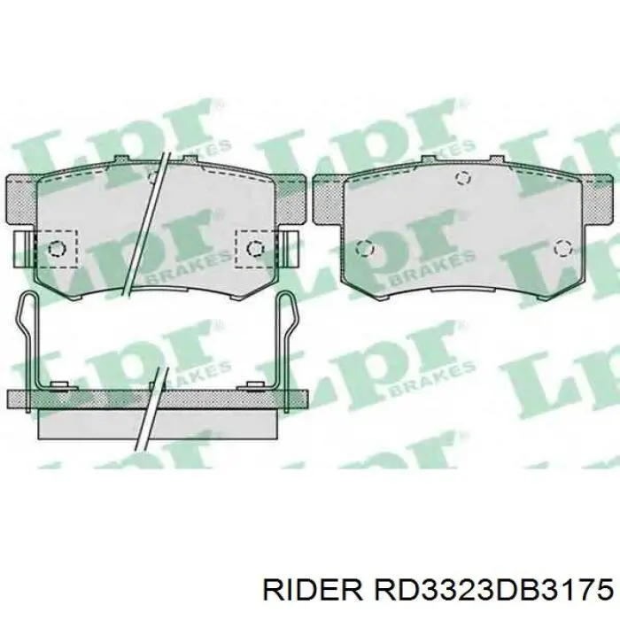 Задні гальмівні колодки RD3323DB3175 Rider