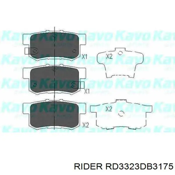 Купити RD3323DB3175 Rider Задні колодки