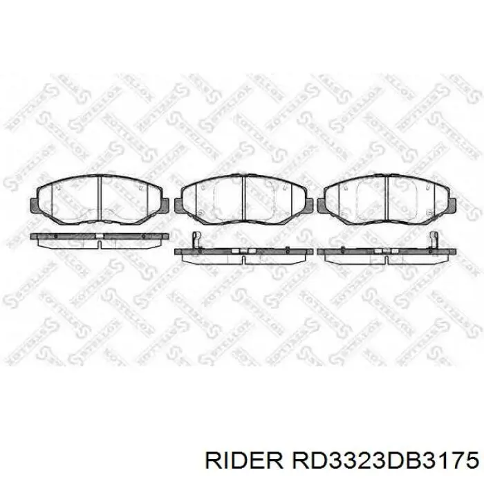 RD3323DB3175 Rider Колодки гальмівні задні, дискові