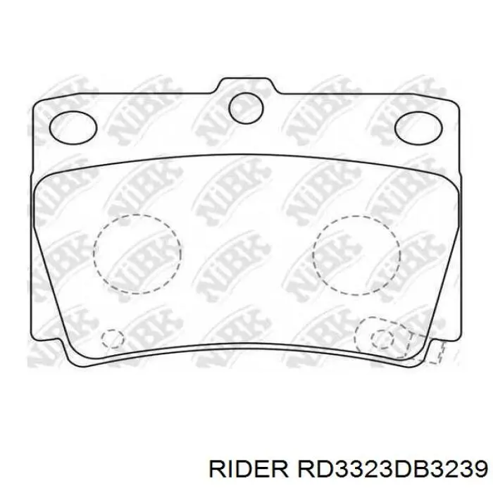 Колодки гальмові задні, дискові RD3323DB3239 Rider