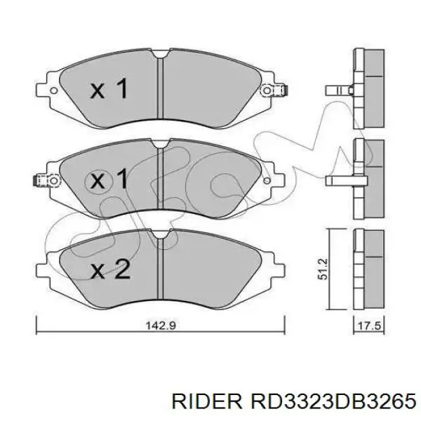 RD3323DB3265 Rider Передні гальмівні колодки