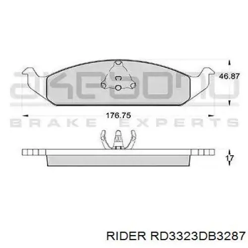 RD3323DB3287 Rider Передні гальмівні колодки