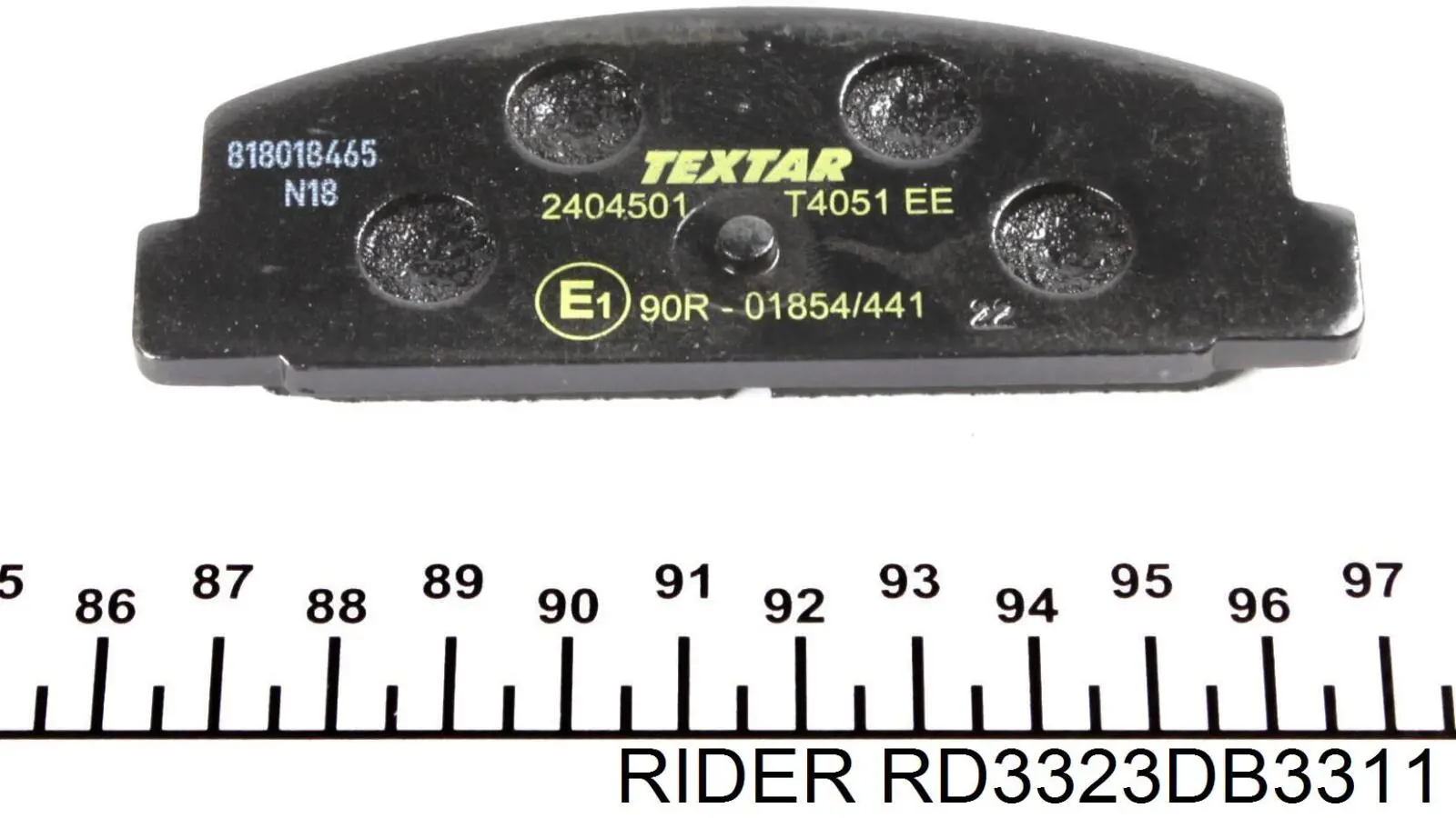 RD3323DB3311 Rider Колодки гальмівні задні, дискові
