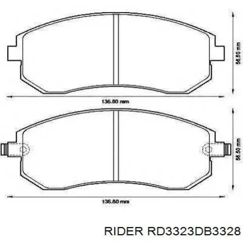 Купити RD3323DB3328 Rider Колодки гальмівні передні, дискові