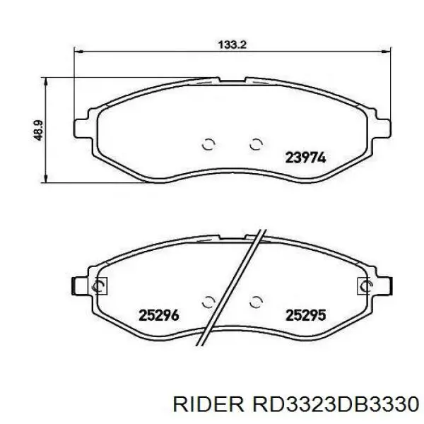 Купити RD3323DB3330 Rider Колодки гальмівні передні, дискові