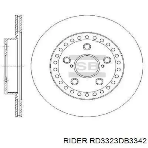Передні тормозні колодки RD3323DB3342 Rider
