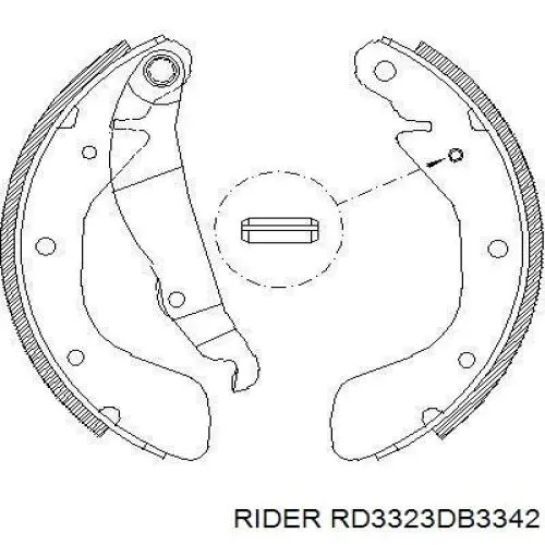 RD3323DB3342 Rider Передні гальмівні колодки