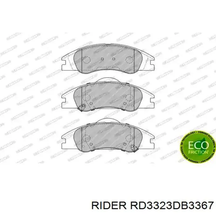 Купити RD3323DB3367 Rider Колодки гальмівні передні, дискові