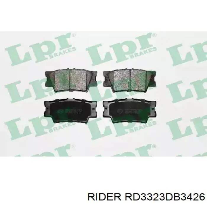 Задні гальмівні колодки Rider RD3323DB3426 ціна, від 13.44 USD