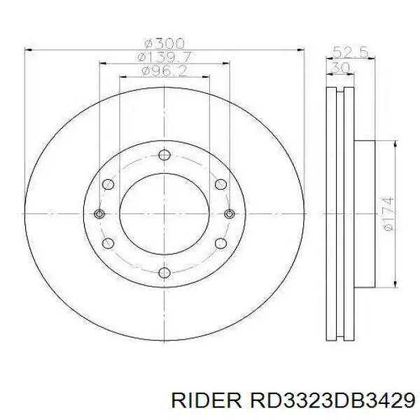 Купити RD3323DB3429 Rider Колодки гальмівні передні, дискові