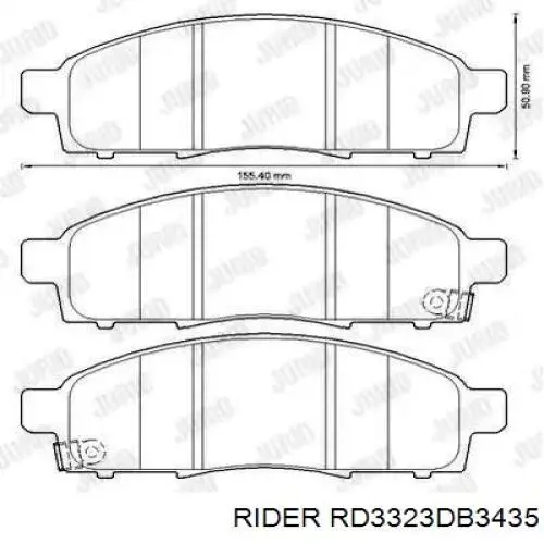 Гальмівні колодки Rider RD3323DB3435 ціна, від 18.53 USD