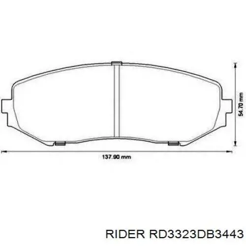 Купити RD3323DB3443 Rider Колодки гальмівні передні, дискові