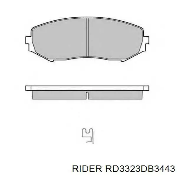 Гальмівні колодки Rider RD3323DB3443 ціна, від 19.44 USD