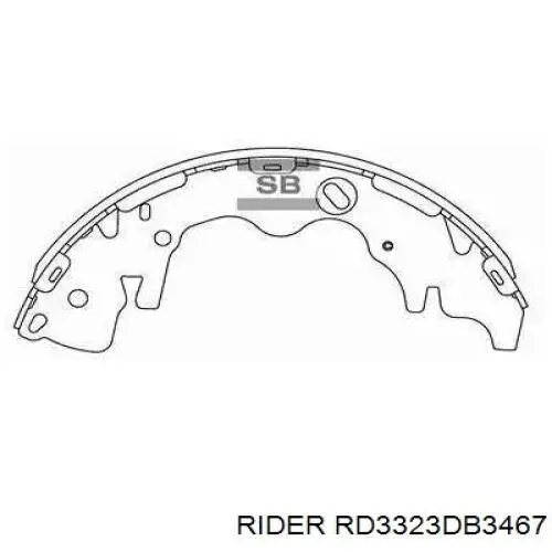 RD3323DB3467 Rider Передні гальмівні колодки