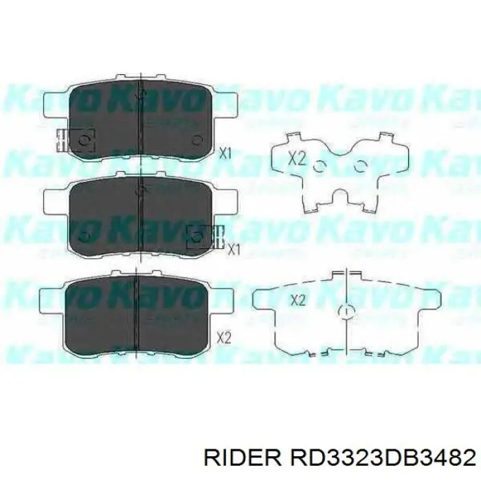 Задні гальмівні колодки RD3323DB3482 Rider