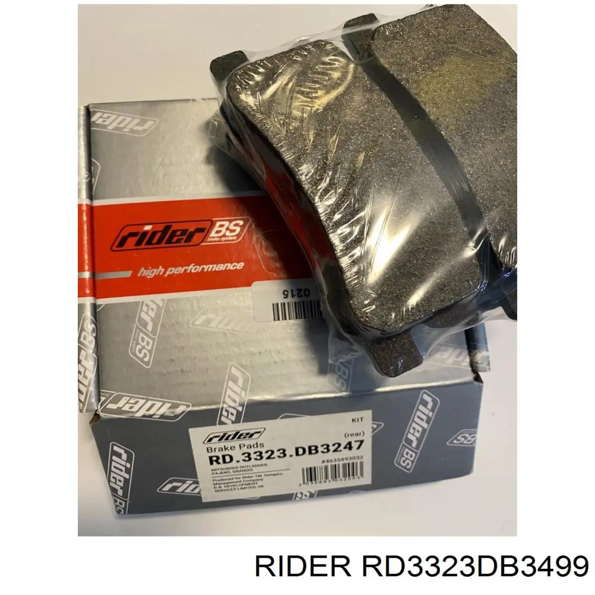 Задні гальмівні колодки RD3323DB3499 Rider