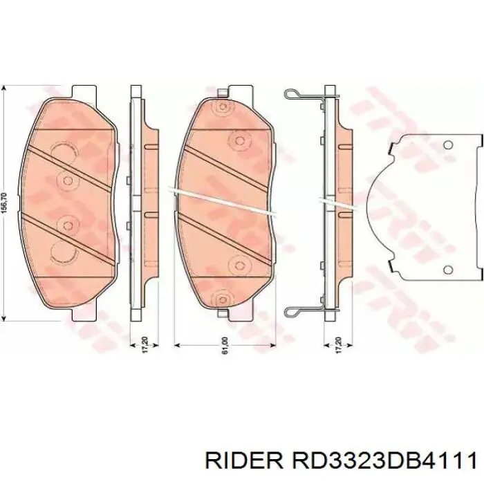 RD3323DB4111 Rider Передні гальмівні колодки