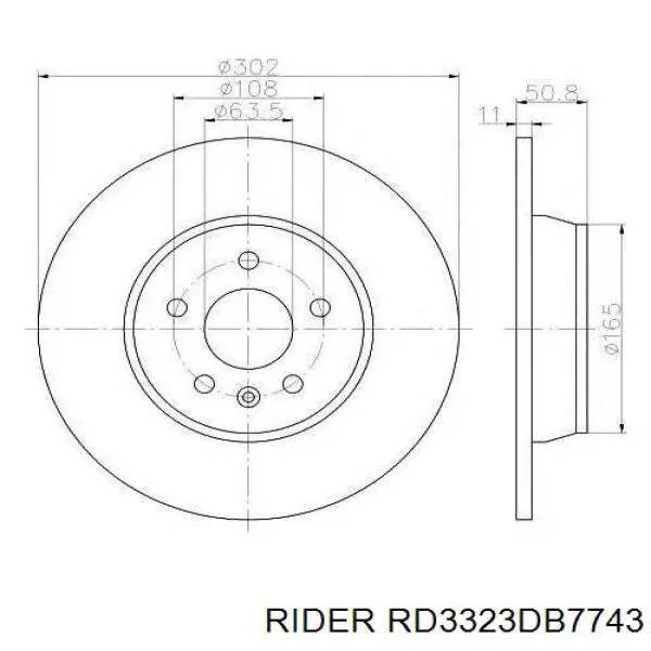 Гальмівні колодки Rider RD3323DB7743 ціна, від 19.02 USD