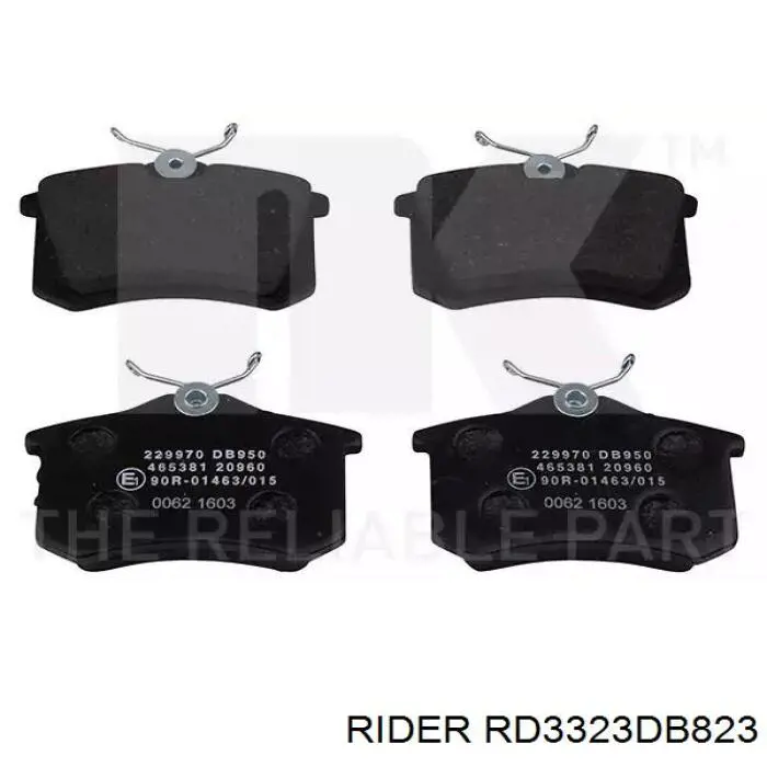 Задні гальмівні колодки Rider RD3323DB823 ціна, від 11.63 USD