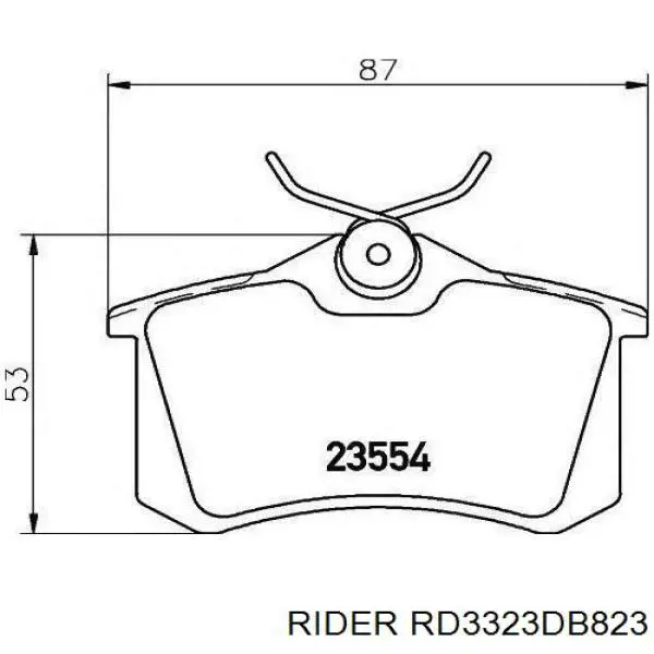 RD3323DB823 Rider Колодки гальмівні задні, дискові
