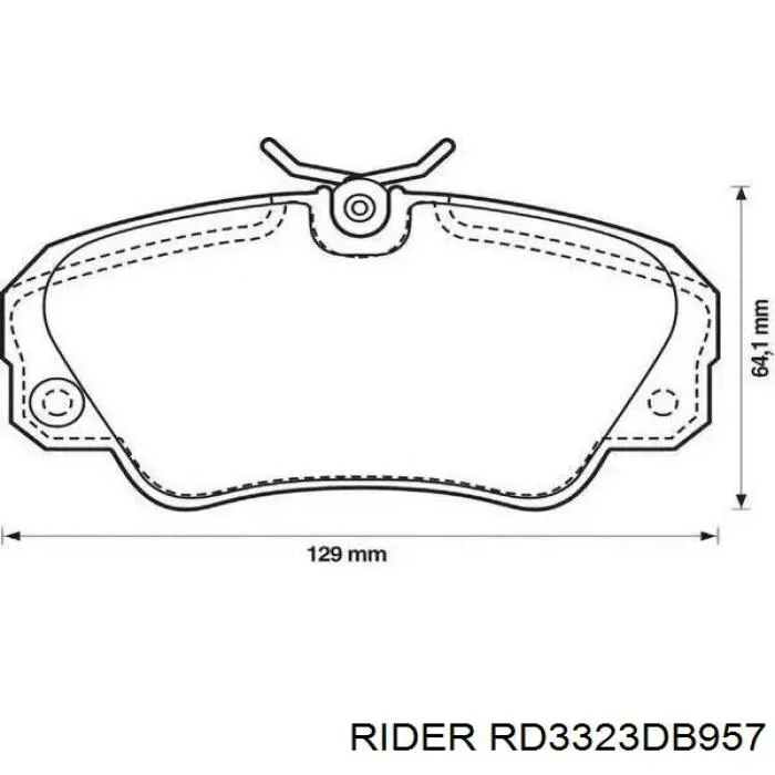 RD3323DB957 Rider Передні гальмівні колодки