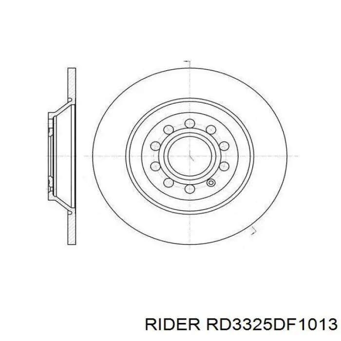 Купити RD3325DF1013 Rider Ротор гальмівний