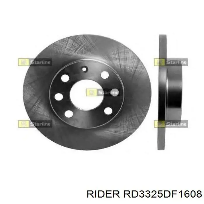 Диск переднього гальма Rider RD3325DF1608 ціна, від 18.53 USD