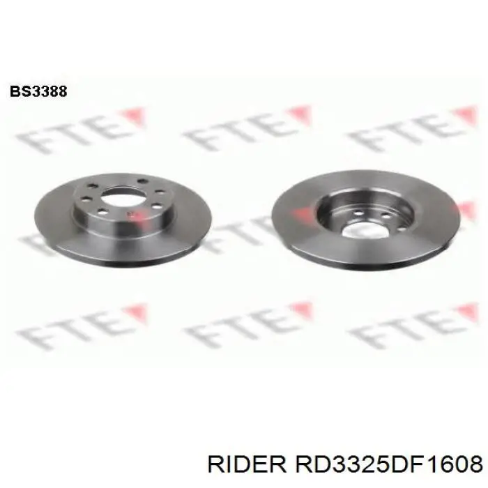 RD3325DF1608 Rider Гальмо дискове переднє