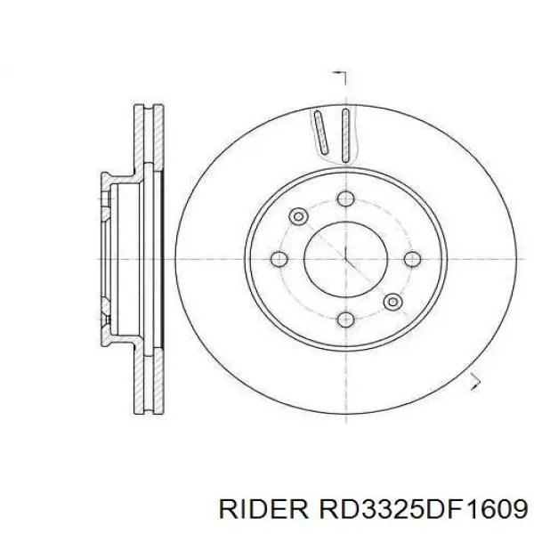 Купити RD3325DF1609 Rider Ротор гальмівний