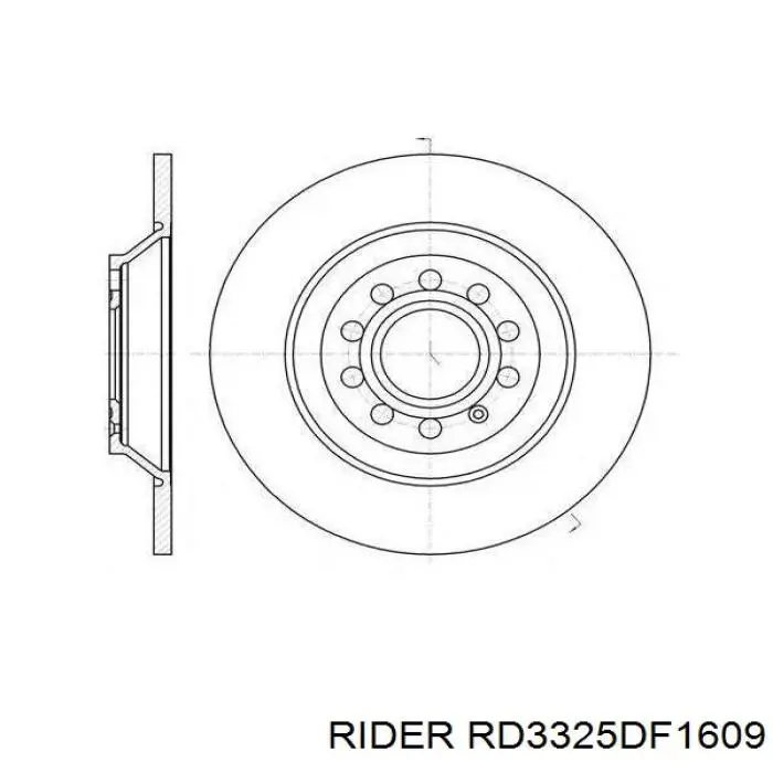 RD3325DF1609 Rider Гальмо дискове переднє
