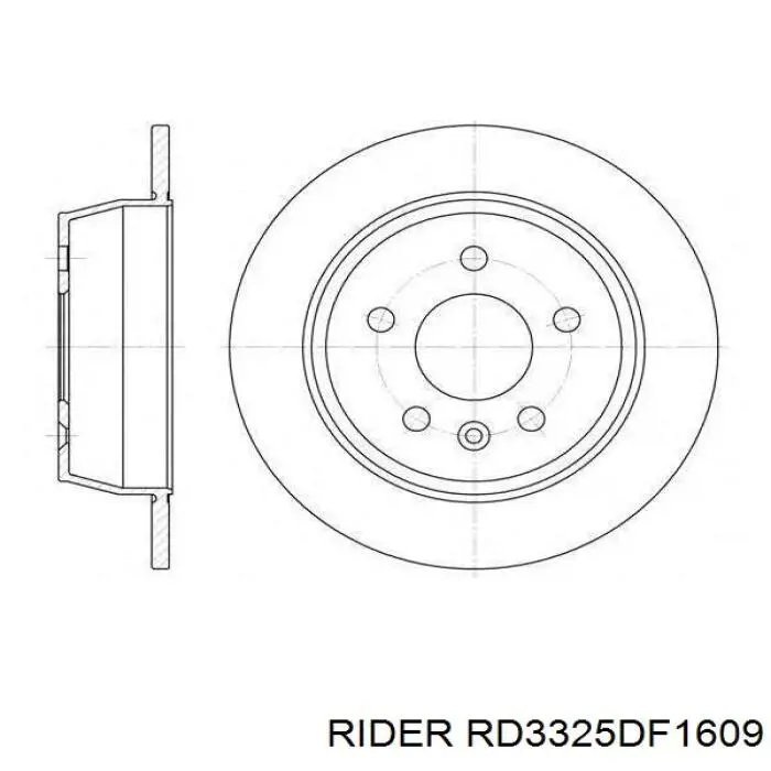RD3325DF1609 Rider диск гальмівний передній