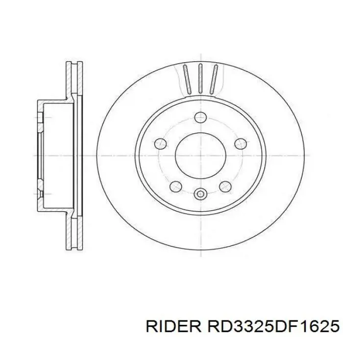 RD3325DF1625 Rider Гальмо дискове переднє