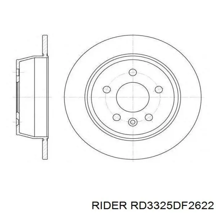 Диск гальмівний передній RD3325DF2622 Rider