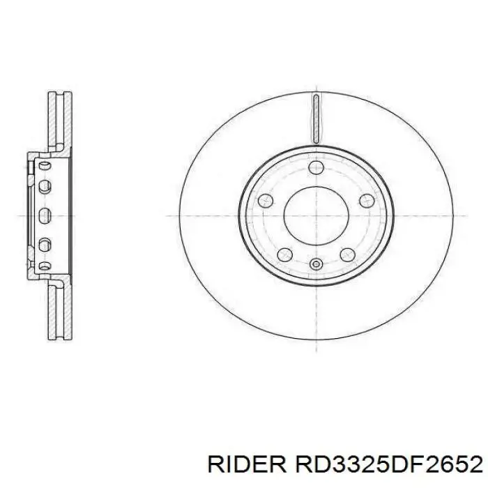 Диск гальмівний передній RD3325DF2652 Rider