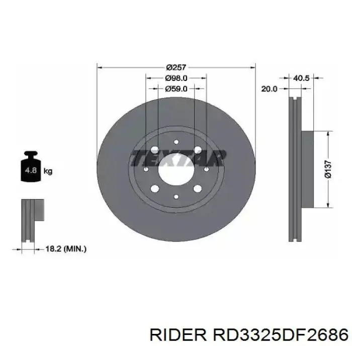 Гальмівні диски передні RD3325DF2686 Rider