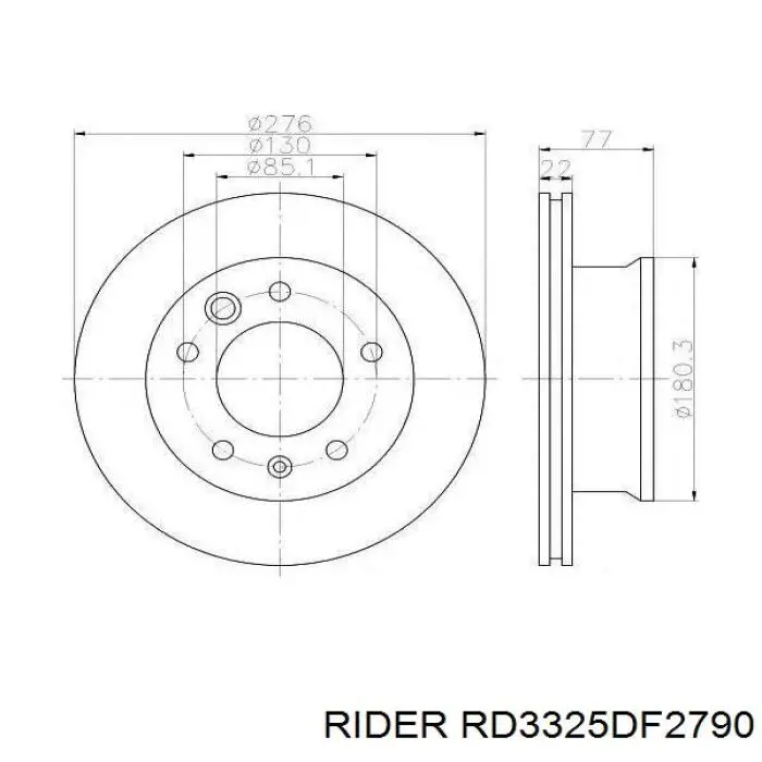 Гальмівні диски передні RD3325DF2790 Rider
